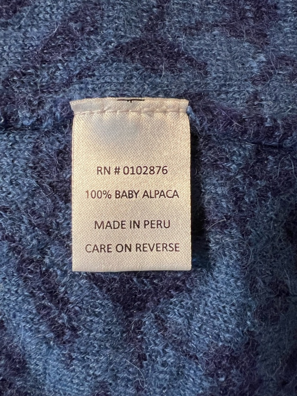 Novica 100% Baby Alpaca Romantic Nature in Indigo" Button Front Long Cardigan - Picture 7 of 10